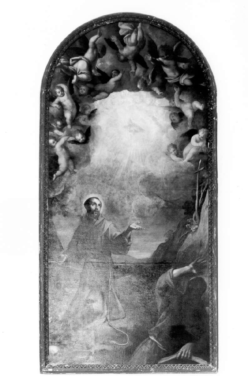 San Francesco d'Assisi riceve le stimmate (dipinto) di Peranda Santo (attribuito) (sec. XVII)