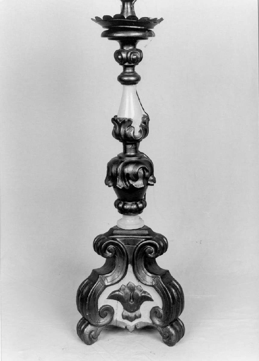 candeliere d'altare, serie - manifattura emiliana (seconda meta' sec. XIX)