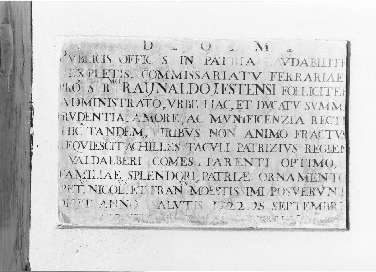 lapide tombale - manifattura emiliana (sec. XVIII)