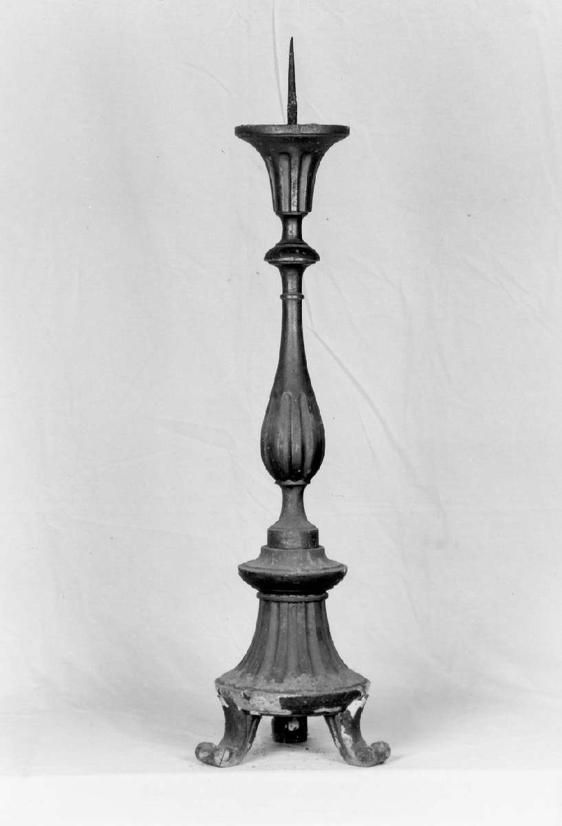 candeliere d'altare, serie - manifattura emiliana (primo quarto sec. XIX)