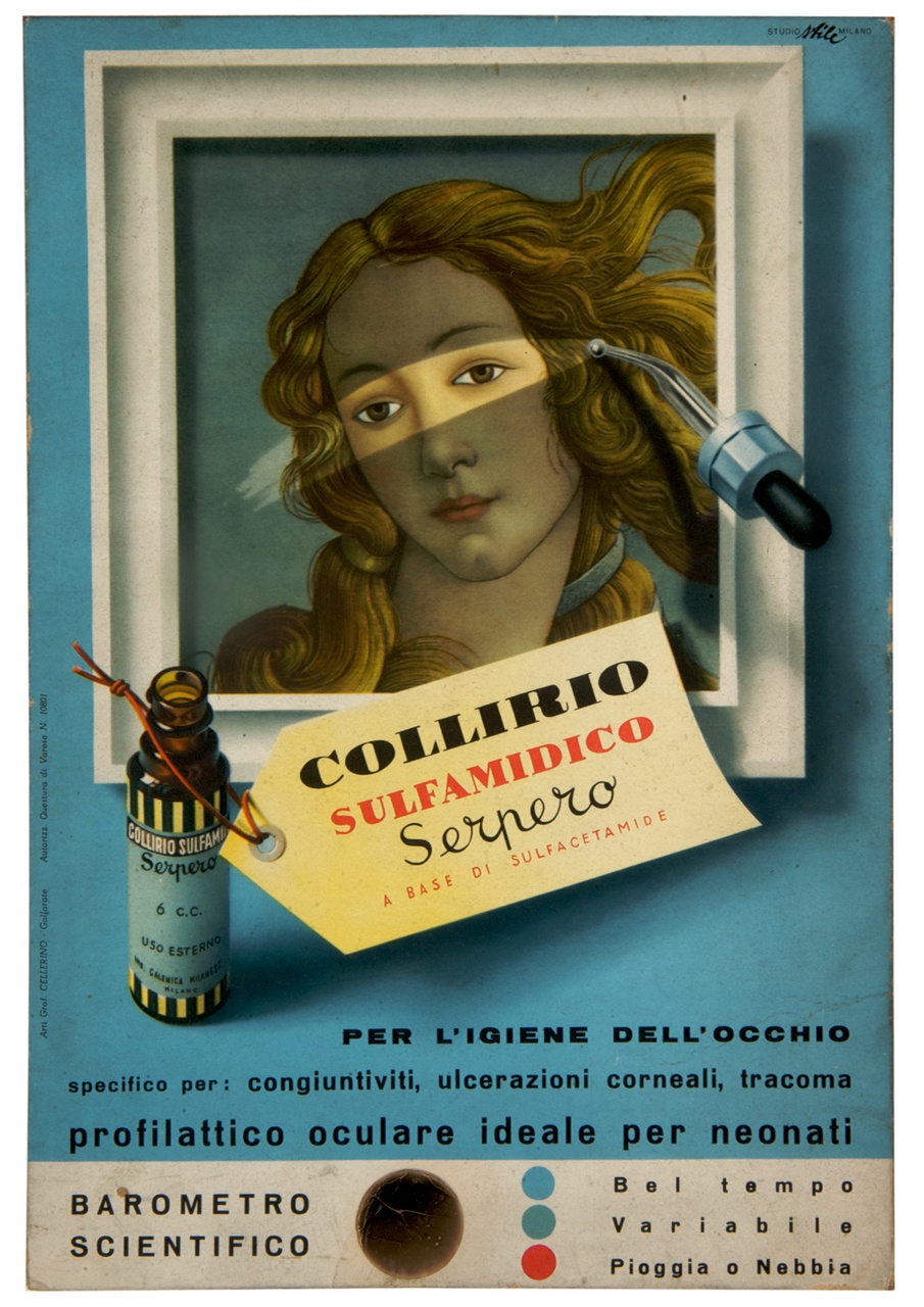 volto della Venere di Botticelli entro cornice (locandina) di Studio Stile (sec. XX)