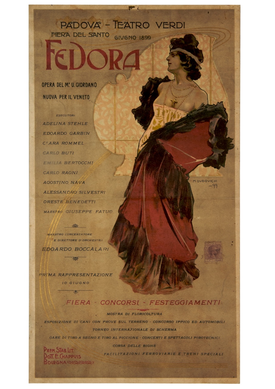 ritratto di Adelina Stehle in abito di scena (locandina) di Dudovich Marcello (sec. XIX)