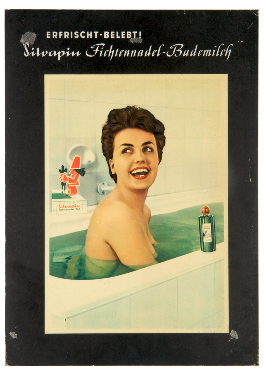 donna nella vasca da bagno (locandina) - ambito tedesco (sec. XX)