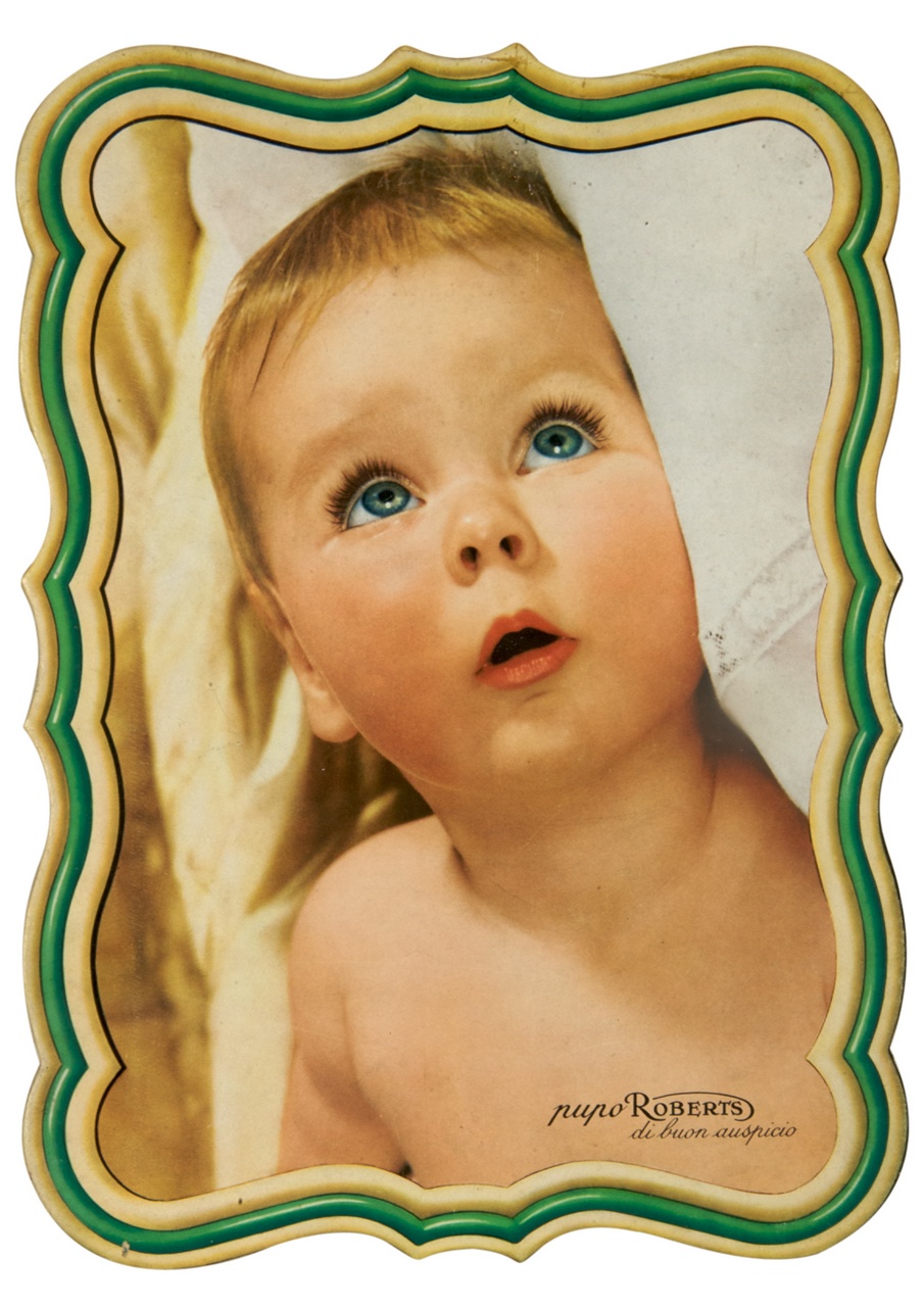 ritratto di bambino con lo sguardo verso l'alto (tabella) - ambito italiano (sec. XX)