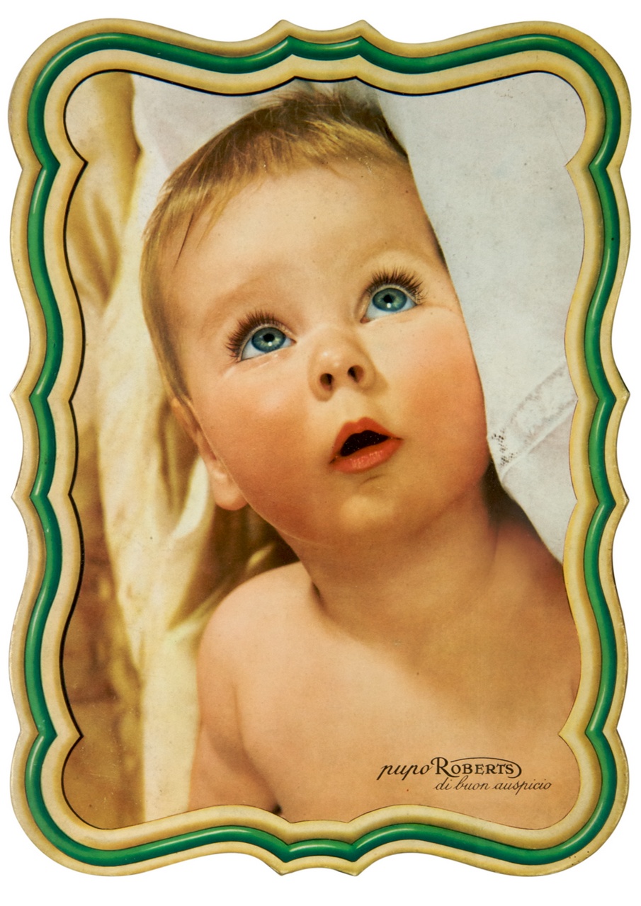 ritratto di bambino con lo sguardo verso l'alto (tabella) - ambito italiano (sec. XX)
