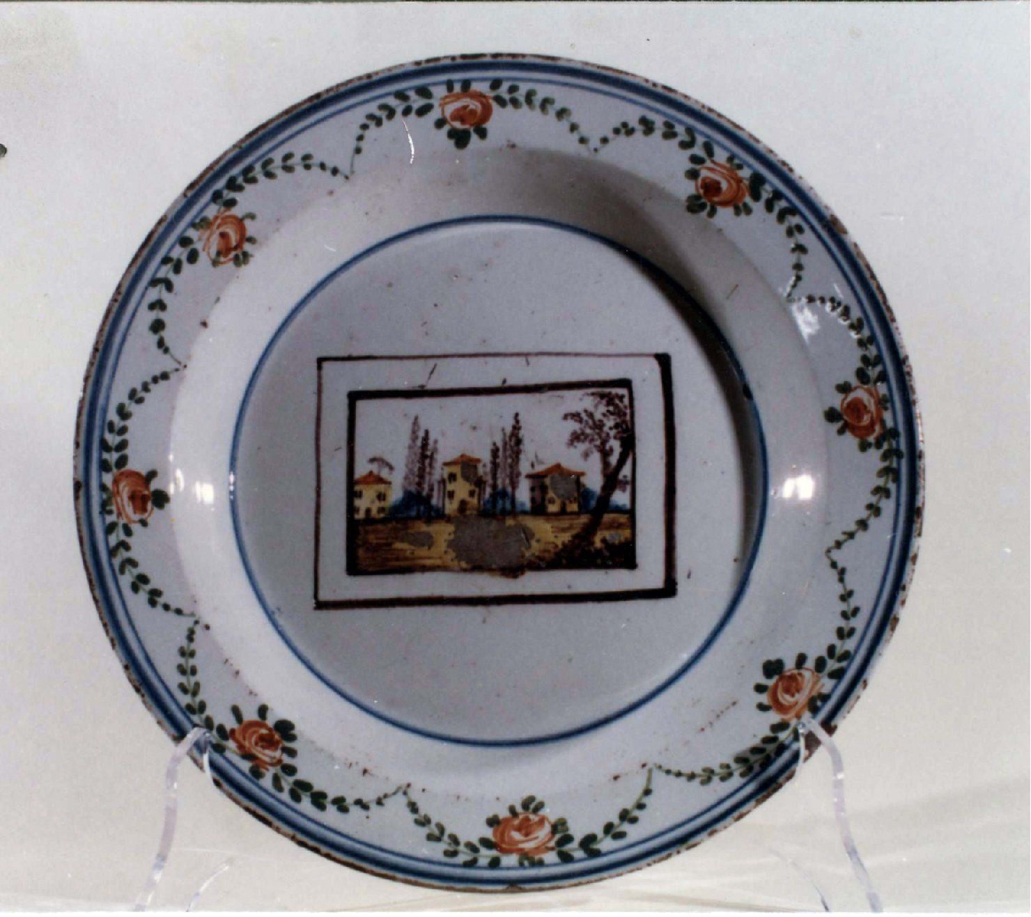 piatto - manifattura bassanese (secondo quarto sec. XIX)