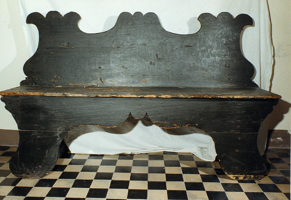 panca con schienale - AMBITO LOMBARDO (seconda meta' SEC. XVIII)