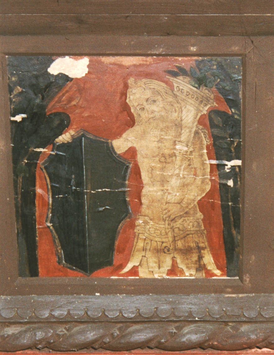 TAV DA SOFFITTO RAFF. FIGURA MASCHILE - AMBITO LOMBARDO (SEC. XV/ XX)