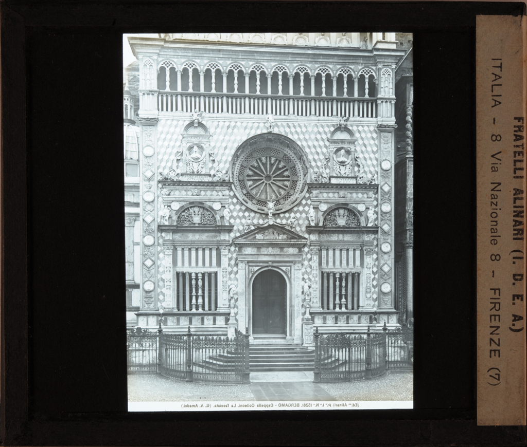 Giovanni Antonio Amadeo - Cappella Colleoni - facciata (diapositiva) di Amadeo, Giovanni Antonio, Alinari, Fratelli (stabilimento) (prima metà XX)