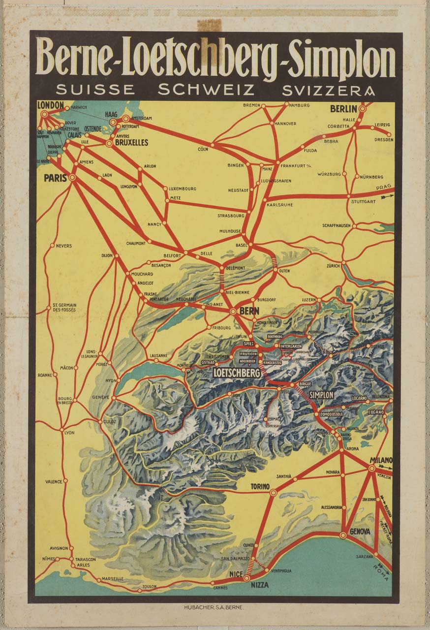 linea ferroviaria svizzera (manifesto) - ambito svizzero (sec. XX)