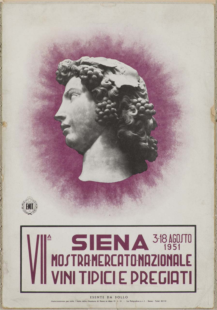 scultura raffigurante testa di Bacco (locandina) - ambito toscano (sec. XX)