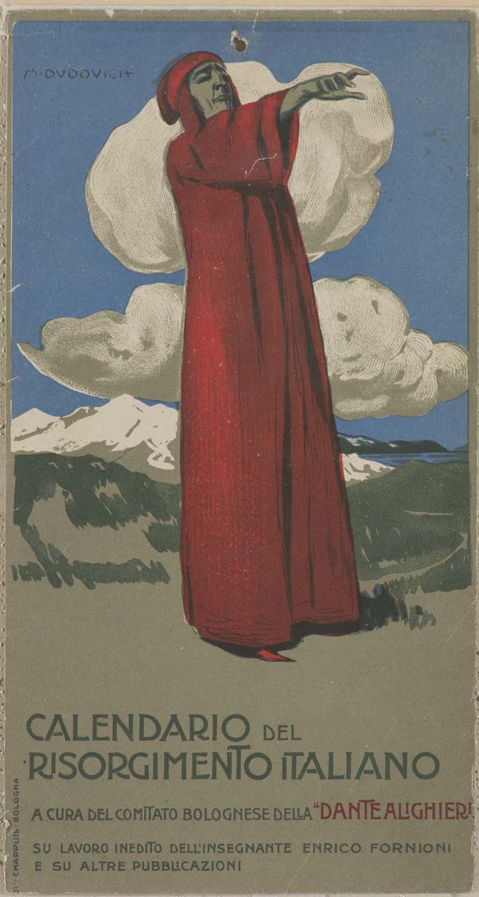 Dante Alighieri (calendario) di Dudovich Marcello (fine/ inizio secc. XIX/ XX)
