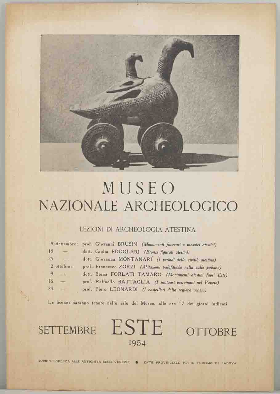 vaso zoomorfo a forma di palmipede su ruote (locandina) - ambito veneto (sec. XX)