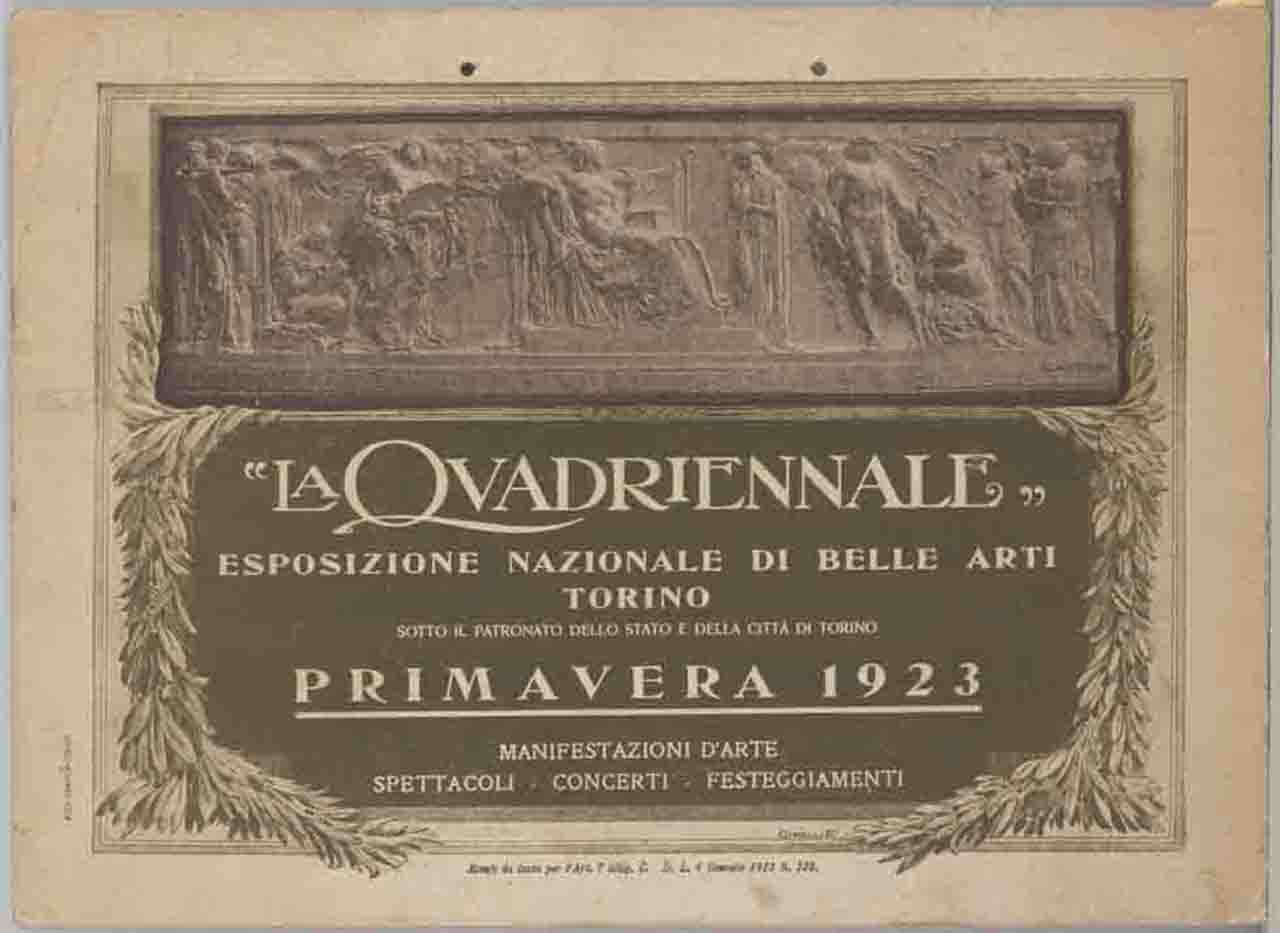 bassorilievo con Allegoria delle Arti Liberali di Edoardo Rubino (locandina) di Gibelli Francesco (sec. XX)