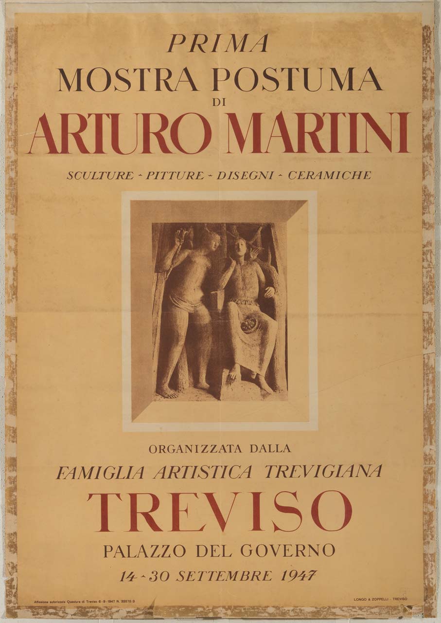 scultura in terracotta con l'Annunciazione di Arturo Martini (manifesto) - ambito veneto (sec. XX)