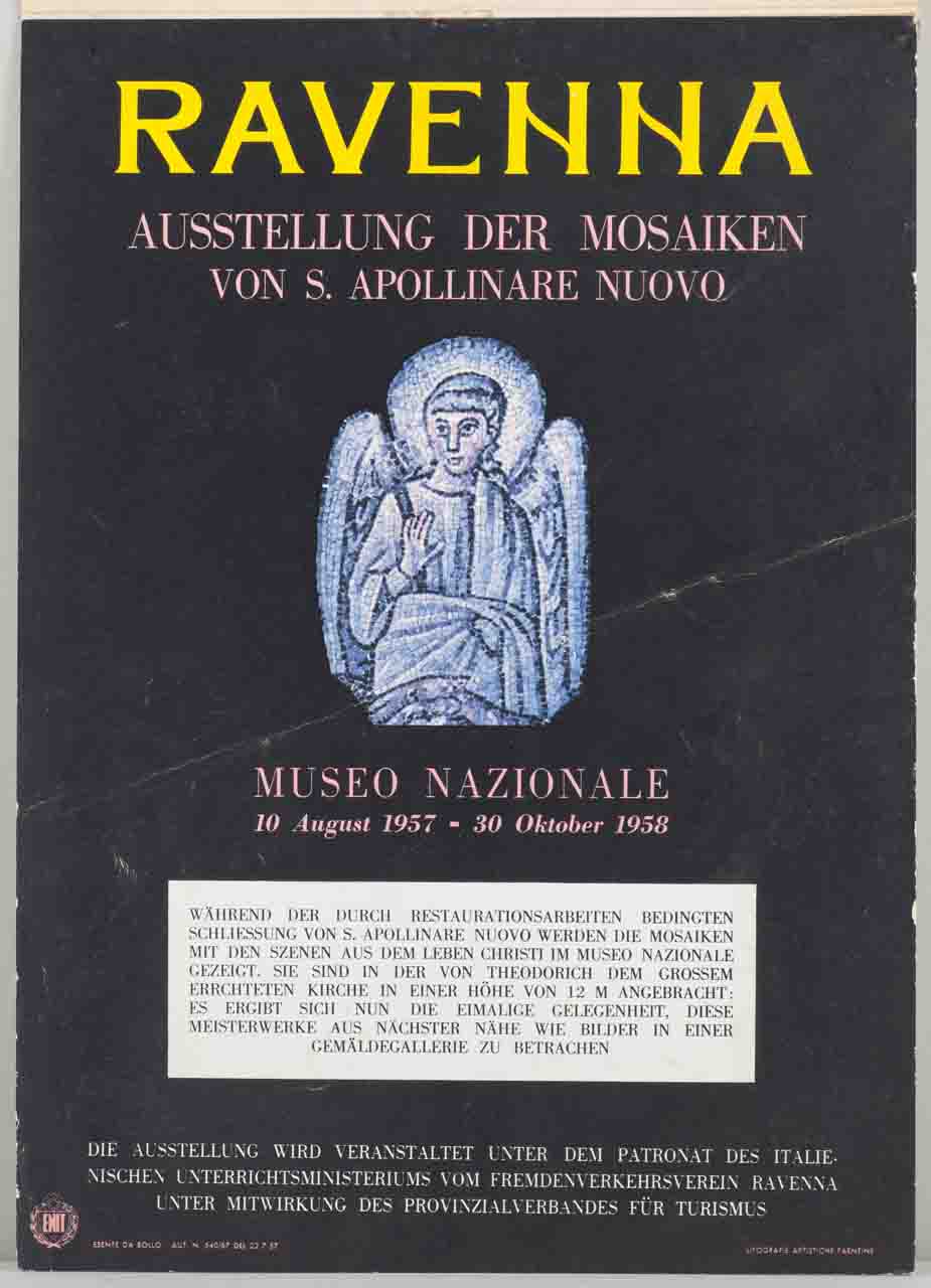 mosaico con particolare di La parabola del regno di Dio e del Giudizio Finale (locandina) - ambito italiano (sec. XX)