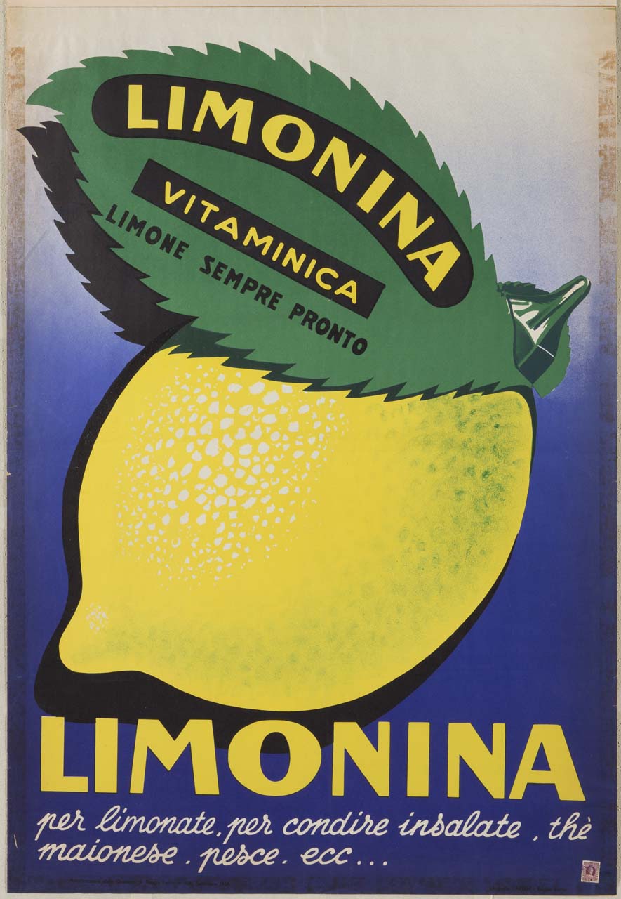 limone con foglia e beccuccio (manifesto) - ambito emiliano (sec. XX)