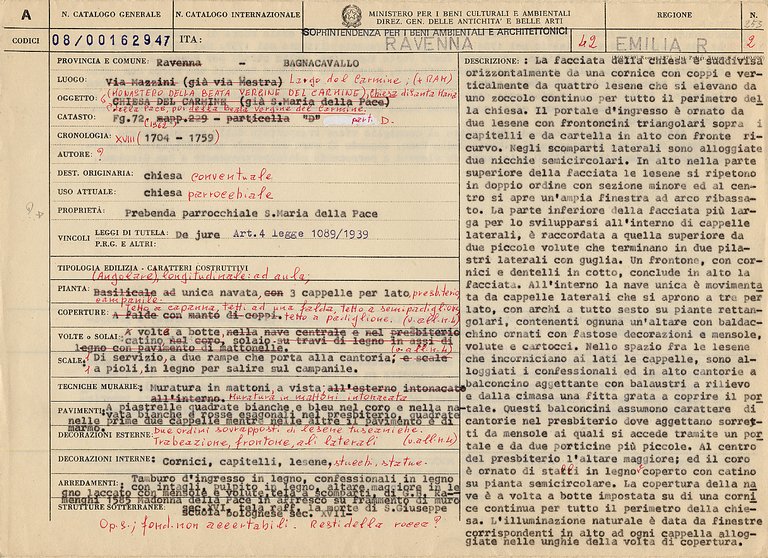 Chiesa della Baeta Vergine del Carmine (chiesa) - Bagnacavallo (RA) 