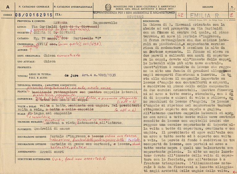 Monastero e Chiesa di S. Giovanni (monastero) - Bagnacavallo (RA) 