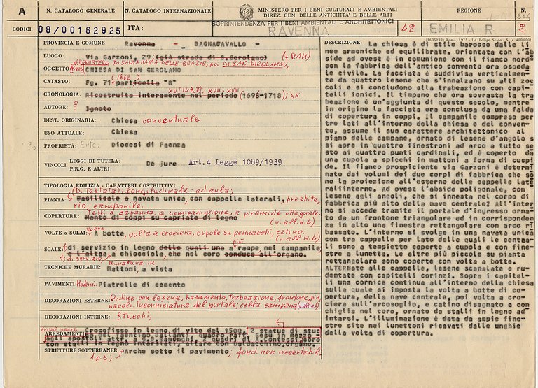 Monastero e Chiesa di S. Girolamo (monastero) - Bagnacavallo (RA) 