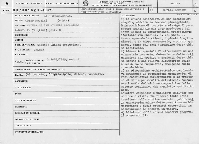 Chiesa di S. Michele Arcangelo (chiesa) - Bagnacavallo (RA) 