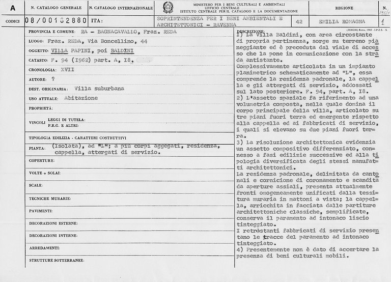 Villa Baldini (villa) - Bagnacavallo (RA) 