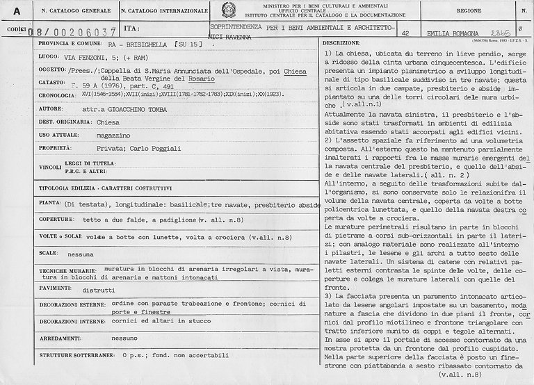 Chiesa della Beata Vergine del Rosario (chiesa / cappella) - Brisighella (RA) 