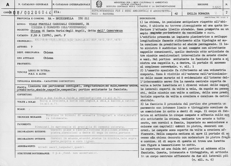 Chiesa di S. Maria degli Angeli (chiesa) - Brisighella (RA) 