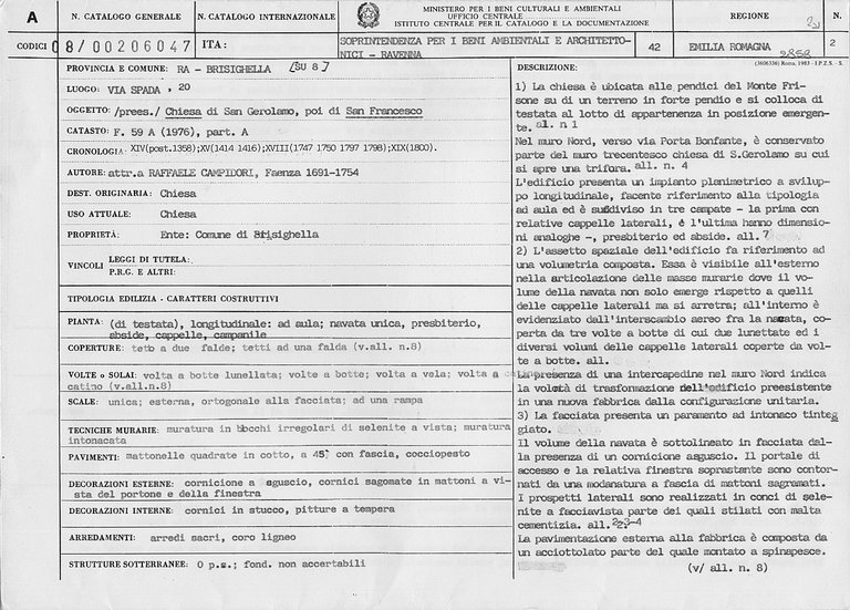 Chiesa di S. Francesco (chiesa) - Brisighella (RA) 