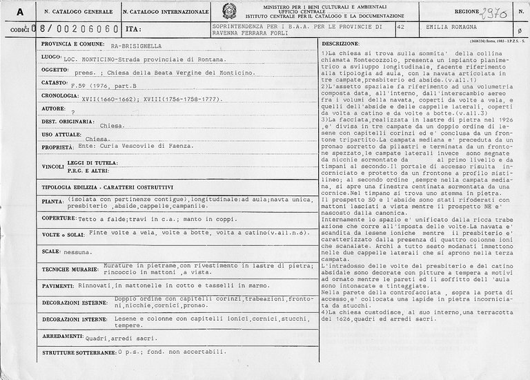 Chiesa della Beata Vergine di Monticino (chiesa) - Brisighella (RA) 