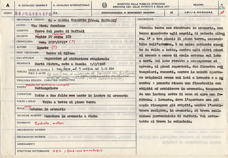 Torre del Ponte di Baffadi (torre) - Casola Valsenio (RA) 