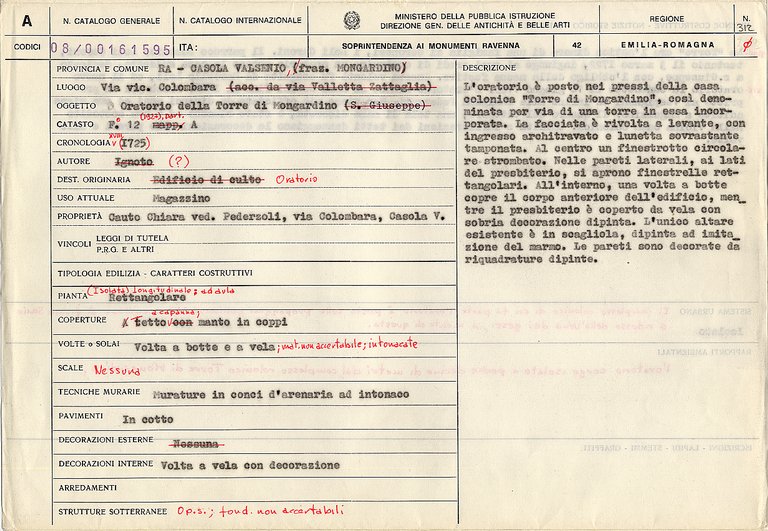 Oratorio della Torre di Mongardino (oratorio) - Casola Valsenio (RA) 