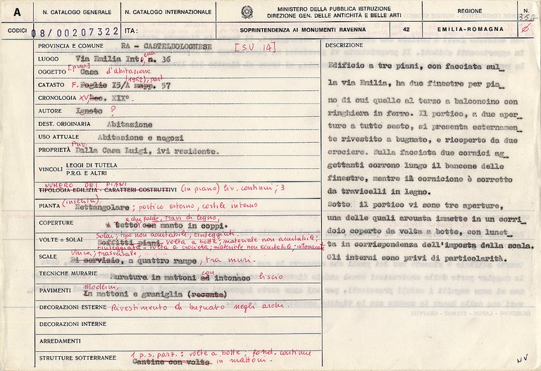 Casa al n. 36 di Via Emilia interna (casa) - Castelbolognese (RA) 