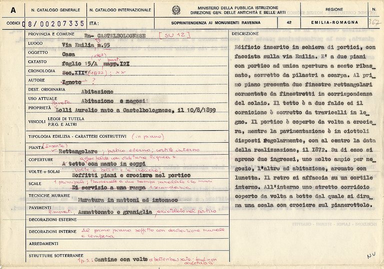 Casa ai nn. 93; 95 di Via Emilia interna (casa) - Castelbolognese (RA) 