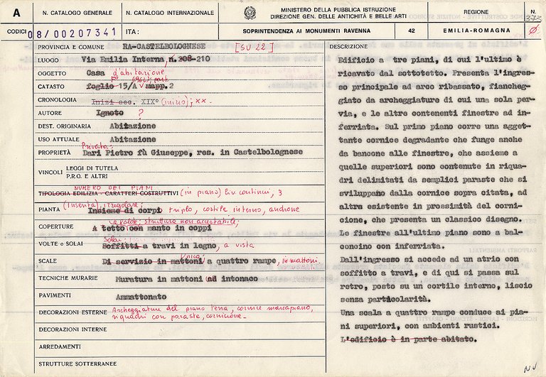 Casa al n. 210 di Via Emilia interna (casa) - Castelbolognese (RA) 