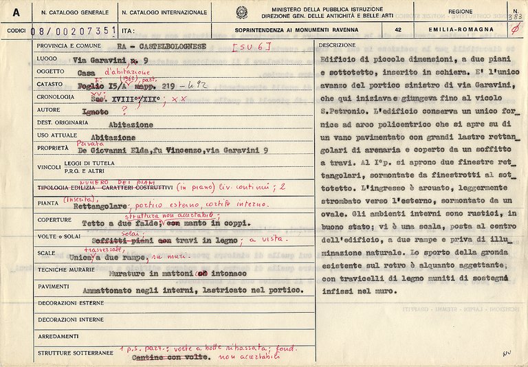 Casa al n. 9 di Via Garavini (casa) - Castelbolognese (RA) 