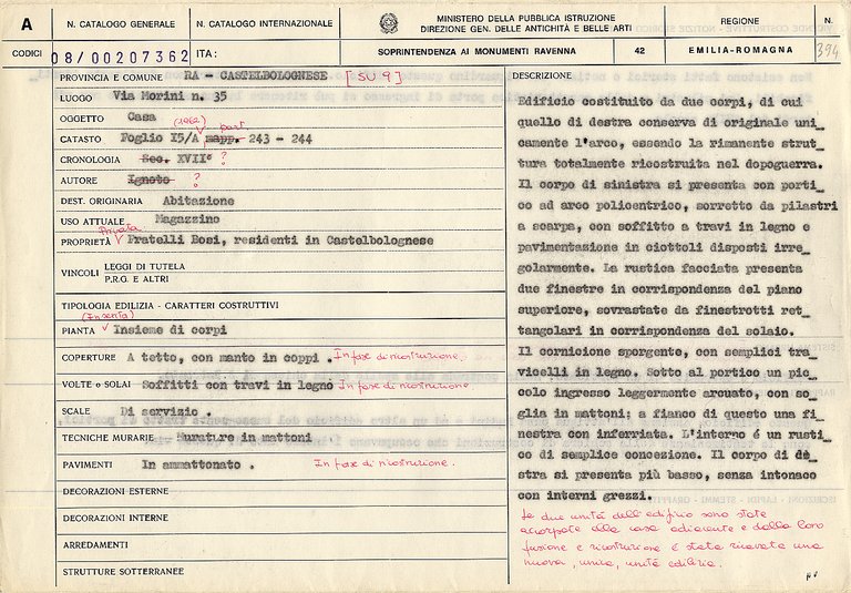 Casa al n. 35 di Via Morini (casa) - Castelbolognese (RA) 