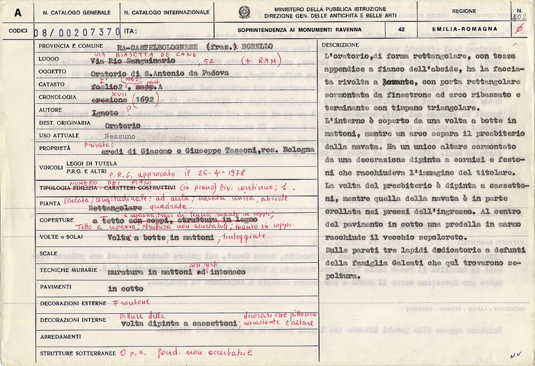 Oratorio di S. Antonio da Padova (oratorio) - Castelbolognese (RA) 