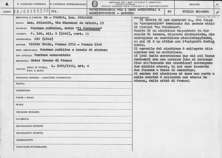 Fontana Pubblica detta Il Fontanone (fontana) - Faenza (RA) 