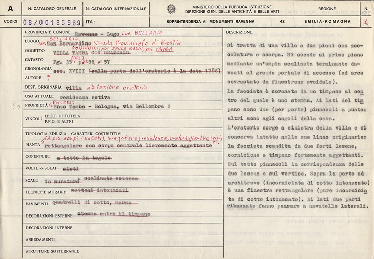 Villa Tamba (villa) - Lugo (RA) 