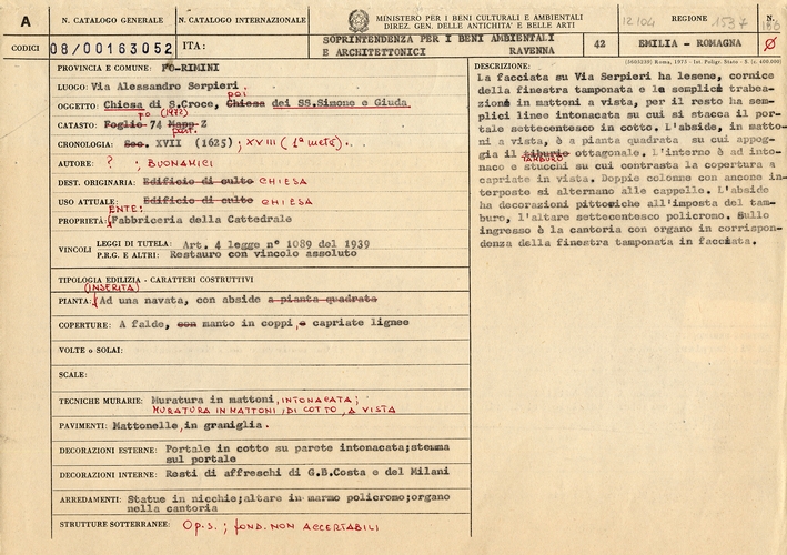 Chiesa di S:Croce poi dei SS.Simone e Giuda (chiesa) - RIMINI (RN) 