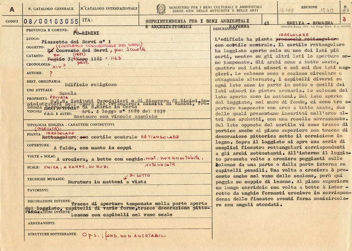 Convento dei Servi poi Scuola (convento) - RIMINI (RN) 