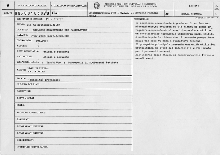 Complesso Conventuale dei Carmelitani (complesso conventuale) - RIMINI (RN) 