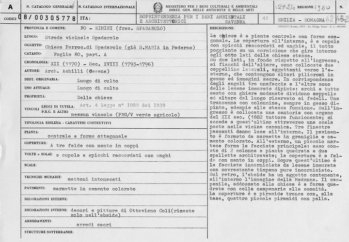 Chiesa Parrocchiale di Spadarolo (chiesa) - RIMINI (RN) 