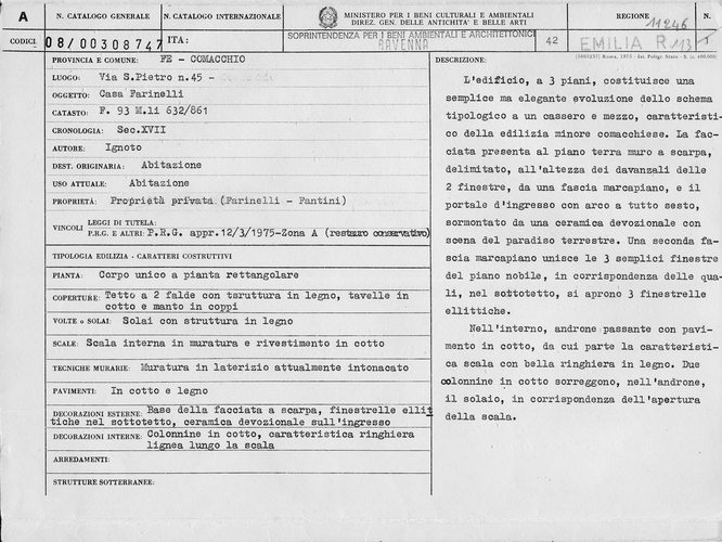 Casa Farinelli (casa d'abitazione) - Comacchio (FE) 