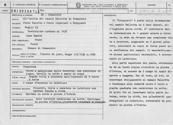 Ponte Palotto o Ponte Imperiale o Trepponti (ponte) - Comacchio (FE) 