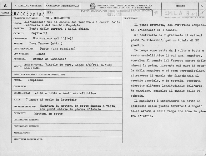 Ponte delle carceri o degli sbirri (ponte) - Comacchio (FE) 