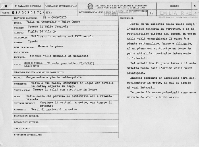 Casone di Valle Ussarola (casa d'abitazione) - Comacchio (FE) 