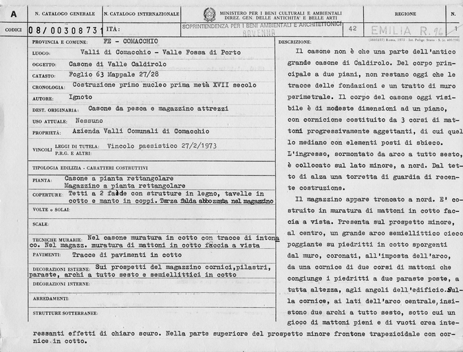 Casone di Valle Caldirolo (casa d'abitazione) - Comacchio (FE) 