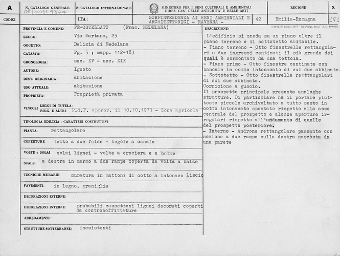 Delizia di Medelana (casa d'abitazione) - Ostellato (FE) 